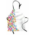 thumbnail image 1 of Colorful Apron Alphabet Background Design with Letter Icons Words Literature Textured Fun Print, Unisex Kitchen Bib Apron with Adjustable Neck for Cooking Baking Gardening, Multicolor, by Ambesonne, 1 of 3