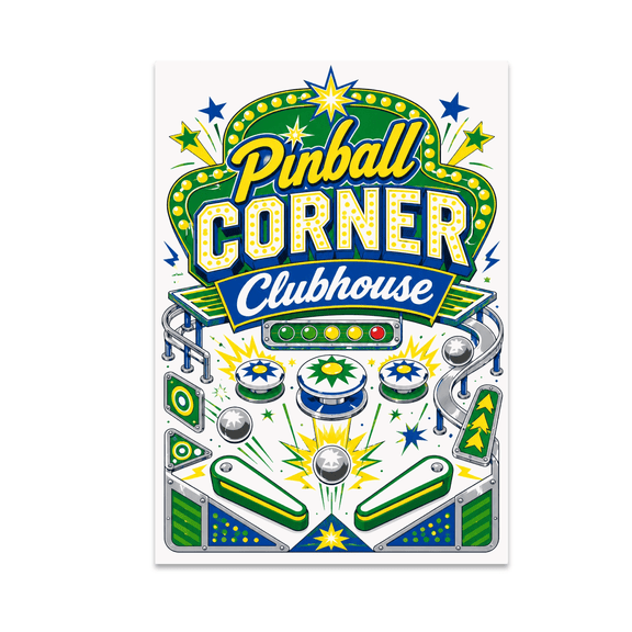 Colorful Arcade Decor - Pinball Enthusiast - 13x19 Poster Print