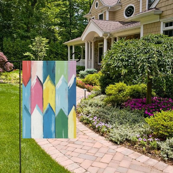Colorful Arrow Abstract Garden Flag 12x18 inch Double Sided Outside Yard Decorations for Home Outdoor