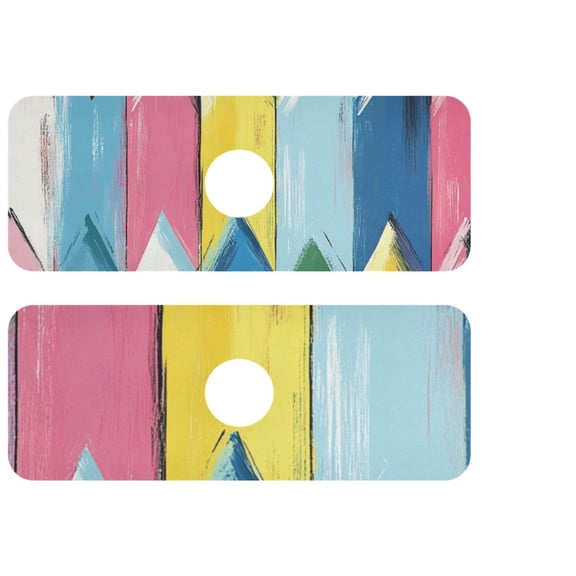 Colorful Arrow Abstract Kitchen Sink Splash Guard, Silicone Sink Faucet Mat Dry Out the Kitchen Bathroom