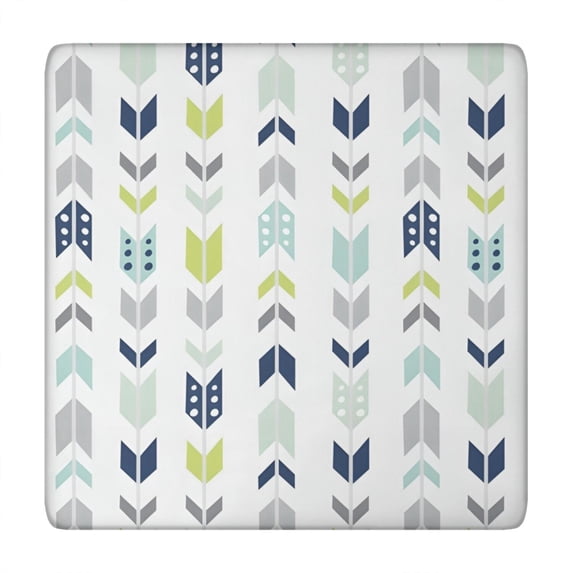Colorful Arrow Pattern Square Fitted Tablecloth with Elastic Edge,Square Table Cover,Washable Elastic Table Cover for Home Kitchen Party Decor 34"x34"