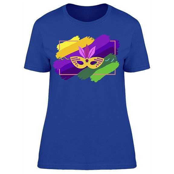 Colorful Art And Carnival Mask T-Shirt Women -Image by Shutterstock, Female Small