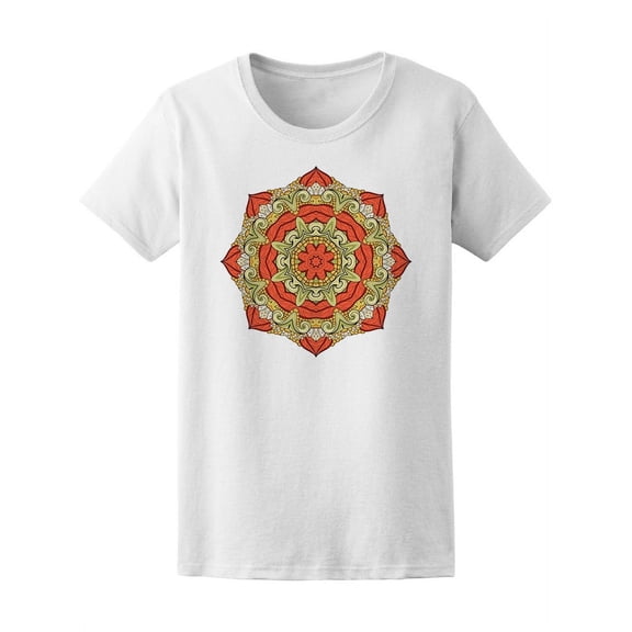 Colorful Art Mandala T-Shirt Women -Image by Shutterstock, Female Large