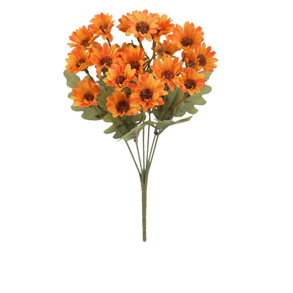 Colorful Artificial Flowers for Outdoors Fall, Artificial Chrysanthemum, False Daisy Flowers, Sunset Mums Flowers, Silk Floral Realistic for Patio, Garden & Yard Decor (5 Multicolor)