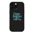 thumbnail image 1 of Colorful Artistic iPhone 15 Pro Case - Lightweight Yellowing Resistant Playful Text Design " Every Begins with a Sinacle Step " - Unique Pattern for Stylish Protection, 1 of 6