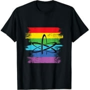 Colorful Atheism Symbol Atom LGBT Atheist Agnostic Scientist T-Shirt
