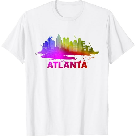 Colorful Atlanta Cityscape - Atlanta Georgia Skyline T-Shirt