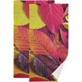 thumbnail image 1 of Colorful Autumn Background Hand Towels 2 PCS, Fall Butterflies Kitchen Towel Ultra Soft and Highly Absorbent,Decorative Fingertip Face Towel for Bathroom Hotel, 28.3"x14.4", 1 of 5