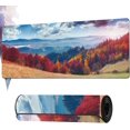 thumbnail image 1 of Colorful Autumn Landscape in Mountain Village Gaming Mouse Pad XXL Large Desk Mouse Pad Keyboard Mat with Stitched Edges Waterproof Non-Slip Desk Mat for Laptop,Keyboard,Computer 35.4 * 15.7 Inch, 1 of 6