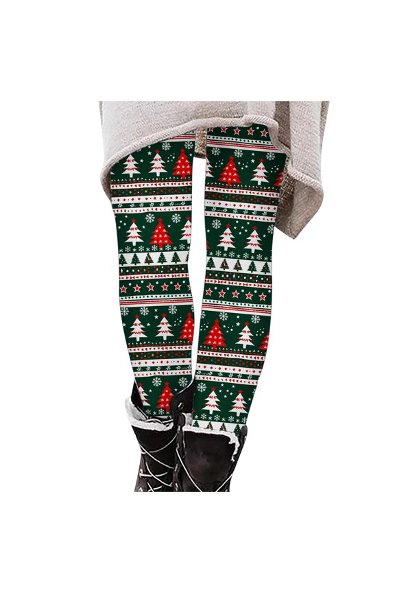 Colorful Baby Children Boy Girl Happy Festival Christmas Trousers Pants Leggings Tights for Child Print High Cut Thermal Straight Leg Long Leg Fall Winter Leggings 2025 4 Years