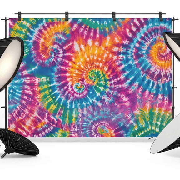 Colorful Backdrop for Photoshoot,Photography Photo Studio Background Wall Backdrop,Ethnic Modern Abstract Watercolor Tie-Dye Back Drop Banner Panel for Portraits Wedding Party Live Streaming 10x8Ft
