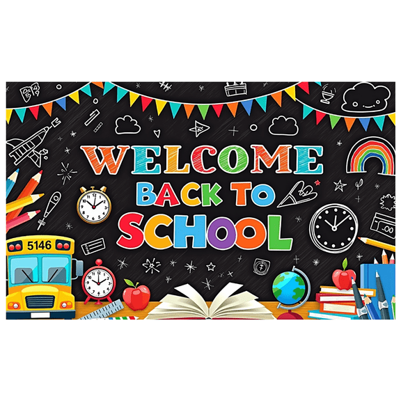 Colorful Backdrop School Banner Polyester Material Classroom Welcome for Classroom Decoration School Event Teacher