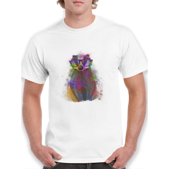 Colorful Badger T-Shirt Men -Fab Funky Designs, Male 4X-Large