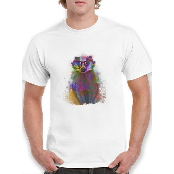 Colorful Badger T-Shirt Men -Fab Funky Designs, Male x-Large