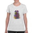 thumbnail image 1 of Colorful Badger T-Shirt Women -Fab Funky Designs, Female Large, 1 of 4