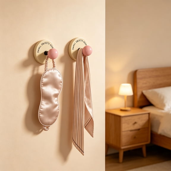 Colorful Ball Adhesive Wall Hook No Drill Decorative ABS Hooks for Hanging Hats Bags Towels in Home Bathroom Bedroom