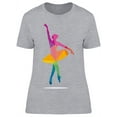 thumbnail image 1 of Colorful Ballet Dancer T-Shirt Women -Image by Shutterstock, Female Medium, 1 of 2