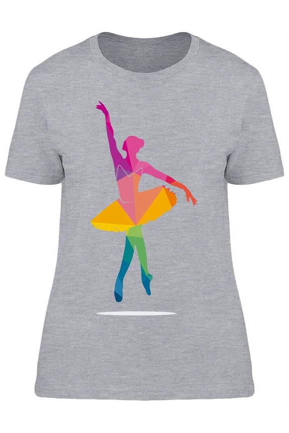 Colorful Ballet Dancer T-Shirt Women -Image by Shutterstock, Female Medium