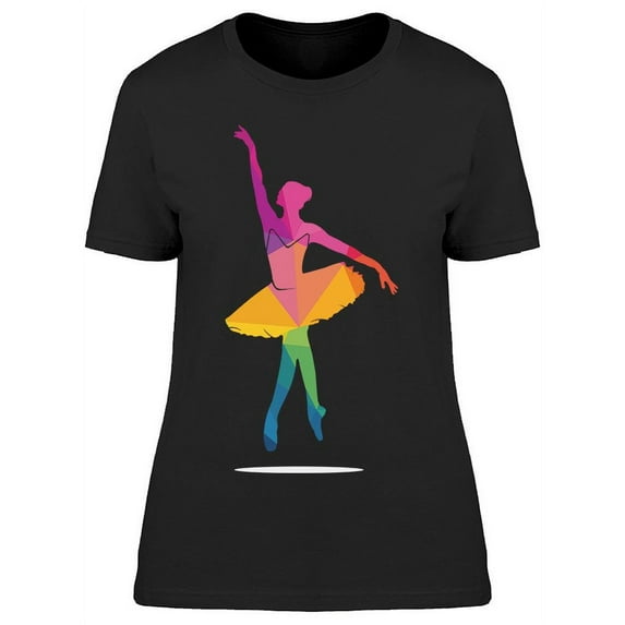 Colorful Ballet Dancer T-Shirt Women -Image by Shutterstock, Female Small