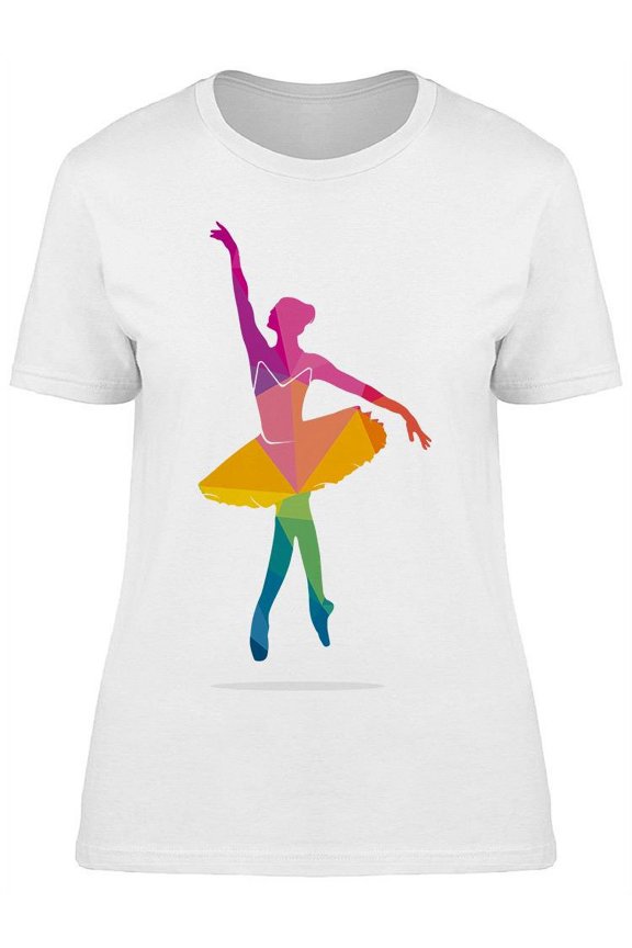Colorful Ballet Dancer T-Shirt Women -Image by Shutterstock, Female x-Large