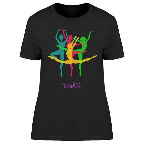 Colorful Ballet Dancers T-Shirt Women -Image by Shutterstock, Female Medium