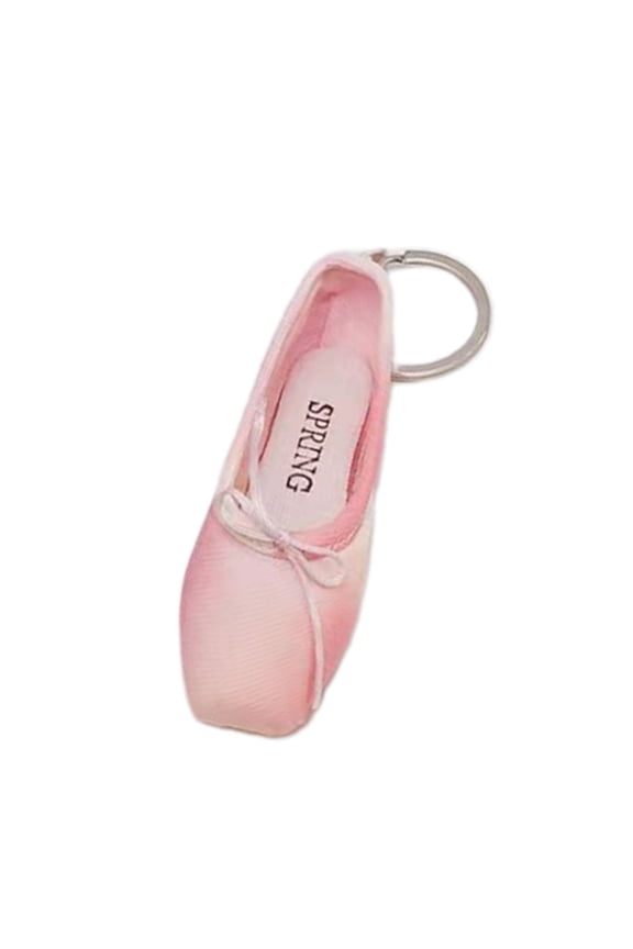 Colorful Ballet Shoes Keychain Unique Keyrings for Ballet Aficionados Silk Mini Pointe Shoes Pendant Key Accessories