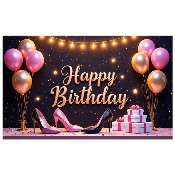 Colorful Balloons Banner Decorative Design for Birthday Party Celebration Indoor Decoration Photo Shoot