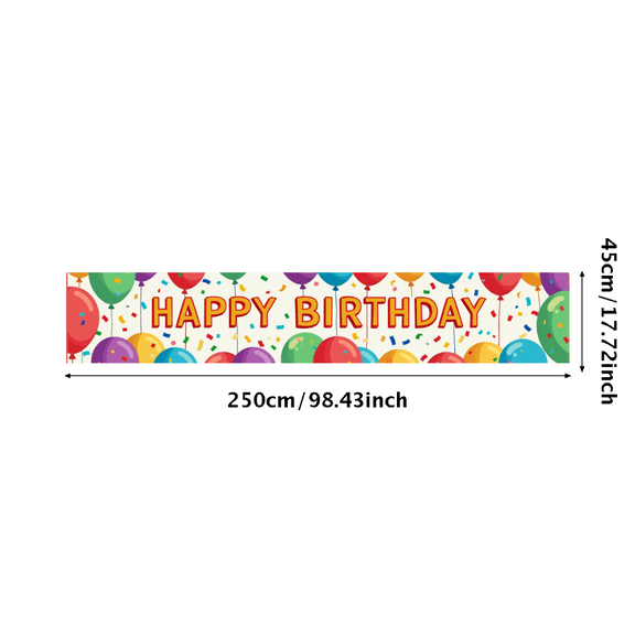 Colorful Balloons and Confetti Happy Birthday Banner Backdrop Party Decorations Photography Props Birthday Party Supplies Background for Celebrations Events and Photo Booths