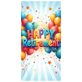 thumbnail image 1 of Colorful Balloons Happy Retirement Celebration Banner Party Decoration Festive Backdrop for Retirement Party Celebration Event, 1 of 8