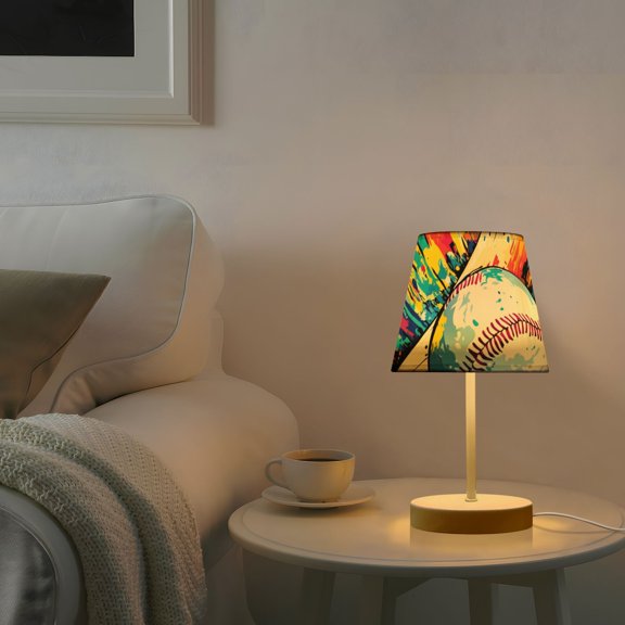 Colorful Baseball Bat Desk Lamp 3 Color Modes LED Table Lamp Nightstand Reading Light for Bedroom Living Room