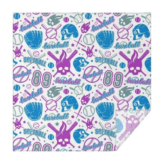 Colorful Baseball Icons Pattern Square Tablecloth,Waterproof Square Table Cover,Wipeable Spillproof Washable Table Cover for Home Kitchen Party Decor 60"x60"(152x152cm)
