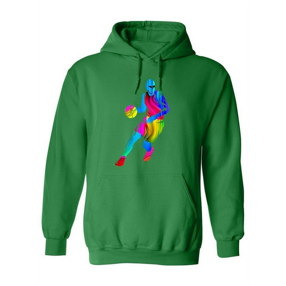 Colorful Basketball Player Hoodie Women -SPIdeals Designs, Female 5X-Large
