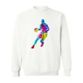 thumbnail image 1 of Colorful Basketball Player Sweatshirt Women -SPIdeals Designs, Female Medium, 1 of 4