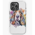 thumbnail image 1 of Colorful Basset Hound Watercolor Phone Case for iPhone 16 15 14 13 12 11 Pro Max, 1 of 2
