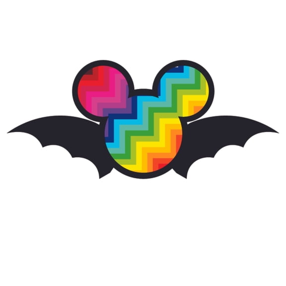 Colorful Bat Cartoon Characters Wall Art Vinyl Sticker Design Decal Girl Boy Kid Bedroom Nursery Kindergarten Fun Home Children Room Decor Stickers Wall Art Vinyl Decor Size (10x10 inch)