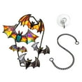thumbnail image 1 of Colorful Bat Stained Glass Suncatcher Hanging for Window, Art Pendants Bats Halloween Decorations, 1 of 8