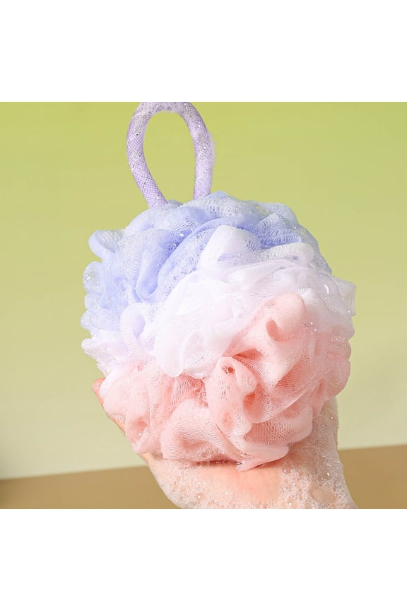 Colorful Bath Flowers for Kids - 6 Pack Soft Non-Shedding Bath Sponges, Gentle Exfoliating Body Scrubbers for Baby & Toddler Bath Time Fun, Bath Toy Set Gift