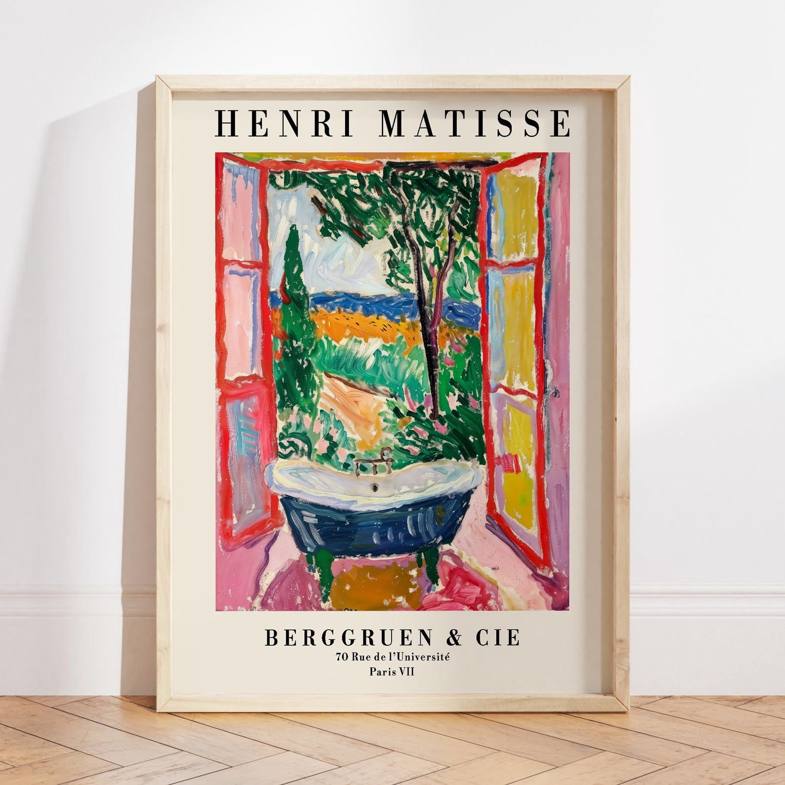Colorful Bathroom Wall Art, Abstract Countryside Painting with Modern ...