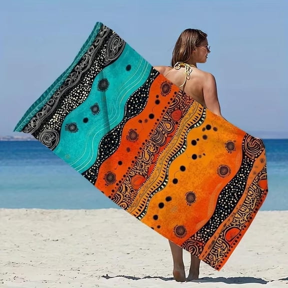 Colorful Beach Towel_ Your Ultimate Summer Beach Essential! Suitable for towels, bath towels, beach towels