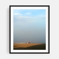 thumbnail image 1 of Colorful Beach Umbrella - Ocean City Maryland Photography Beach Coastal Minimalist Ocean Summer Pastel Beach House Black Framed Wall Art Print 6 x 8 inches, 1 of 4