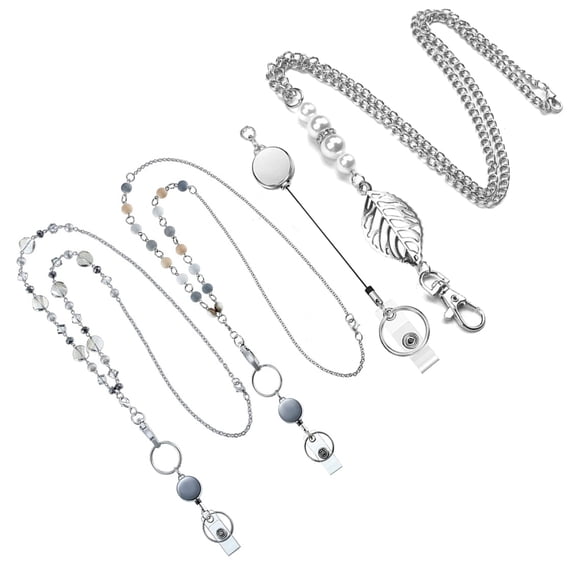 Colorful Bead Lanyard Phone Strap Keychain Office ID Card Holder Neck Strap Key Cord Usb Badge Holder Lariat Lasso