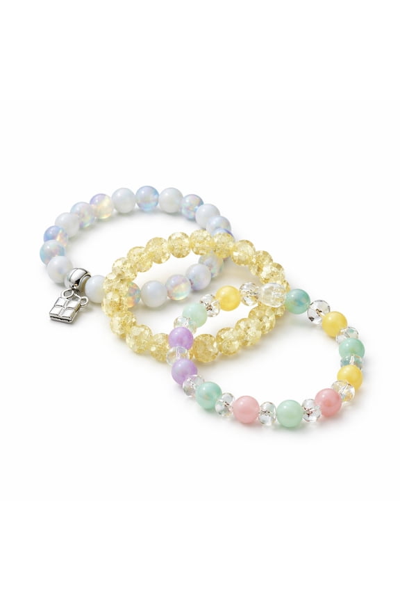 Colorful Beaded Bracelet Set for Women Stretch Elastic Design Multi Layer Style Fashion Jewelry for Daily Wear Gift