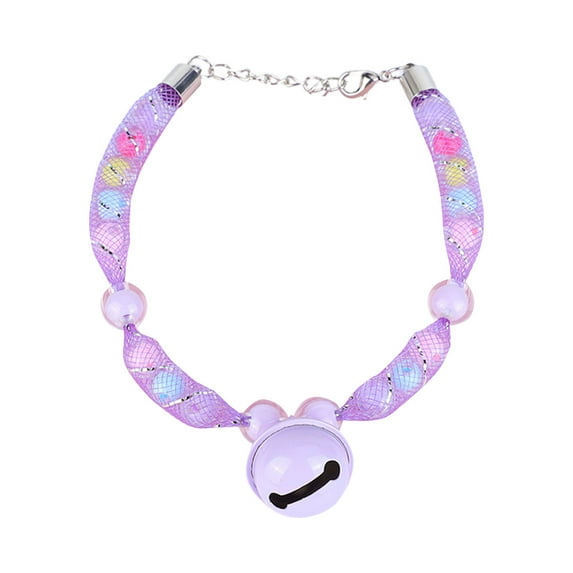 Colorful Beaded Pet Necklace with Bell - Adjustable Exquisite Pet Collar - for Small Dogs Puppies And Cats
