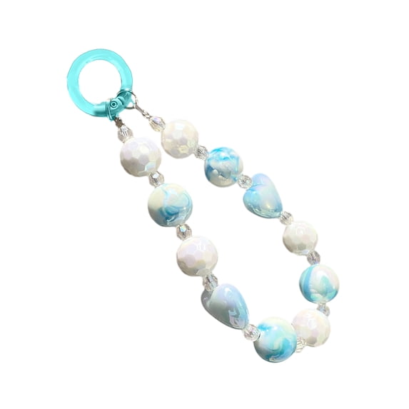 Colorful Beaded Phone Strap String Handmade Crystal Wrist Lanyard Multipurpose Charm for Smartphone Bags Women Daily Use