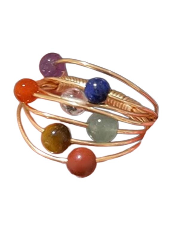 Colorful Beaded Rings Adjustable Rings Opening Rings Finger Open Rings Alloy Texture Suitable for Various Occasion