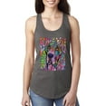 thumbnail image 1 of Colorful Beagle | Dogs Love You | Dean Russo Art Animal Lover Ladies Racerback Tank Top, Dark Grey, X-Large, 1 of 6