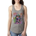 thumbnail image 1 of Colorful Beagle | Dogs Love You | Dean Russo Art Animal Lover Ladies Racerback Tank Top, Heather Grey, Large, 1 of 6