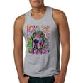 thumbnail image 1 of Colorful Beagle | Dogs Love You | Dean Russo Art Animal Lover Mens Tank Top, Heather Grey, Large, 1 of 6