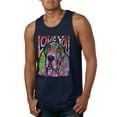 thumbnail image 1 of Colorful Beagle | Dogs Love You | Dean Russo Art Animal Lover Mens Tank Top, Navy, X-Large, 1 of 6