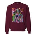 thumbnail image 1 of Colorful Beagle | Dogs Love You | Dean Russo Art Animal Lover Unisex Crewneck Sweatshirt, Maroon, XX-Large, 1 of 6